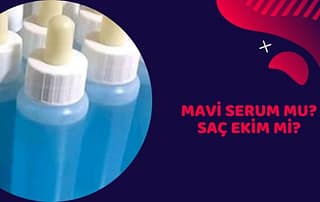 mavi serum - saç ekim kıyaslama